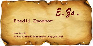 Ebedli Zsombor névjegykártya