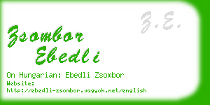 zsombor ebedli business card